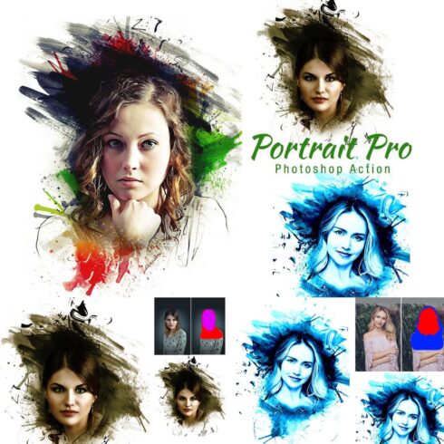 Portrait Pro Photoshop Action cover image.