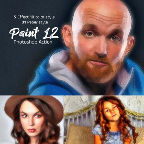 Paint Photoshop Action cover image.