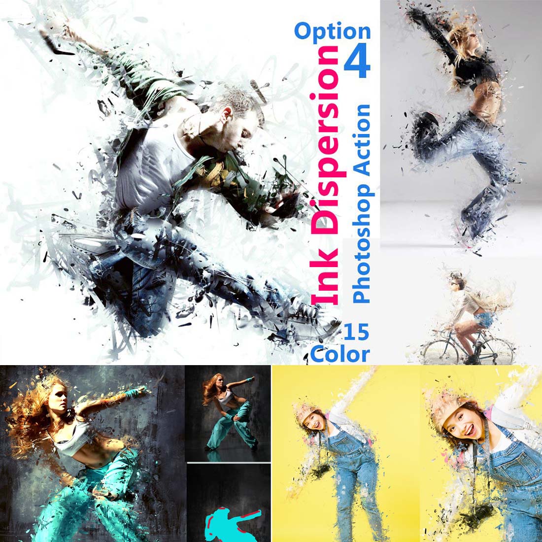 Ink Dispersion Photoshop Action cover image.