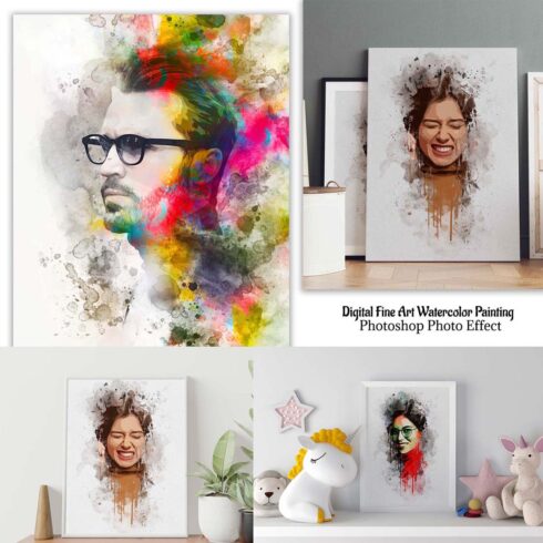 Fine Art Watercolor Painting Effect cover image.