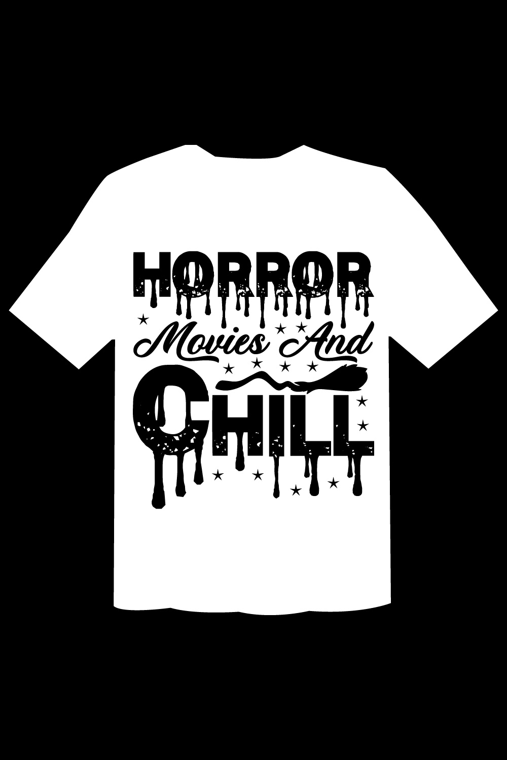 Horror Movies And Chill T Shirt pinterest preview image.