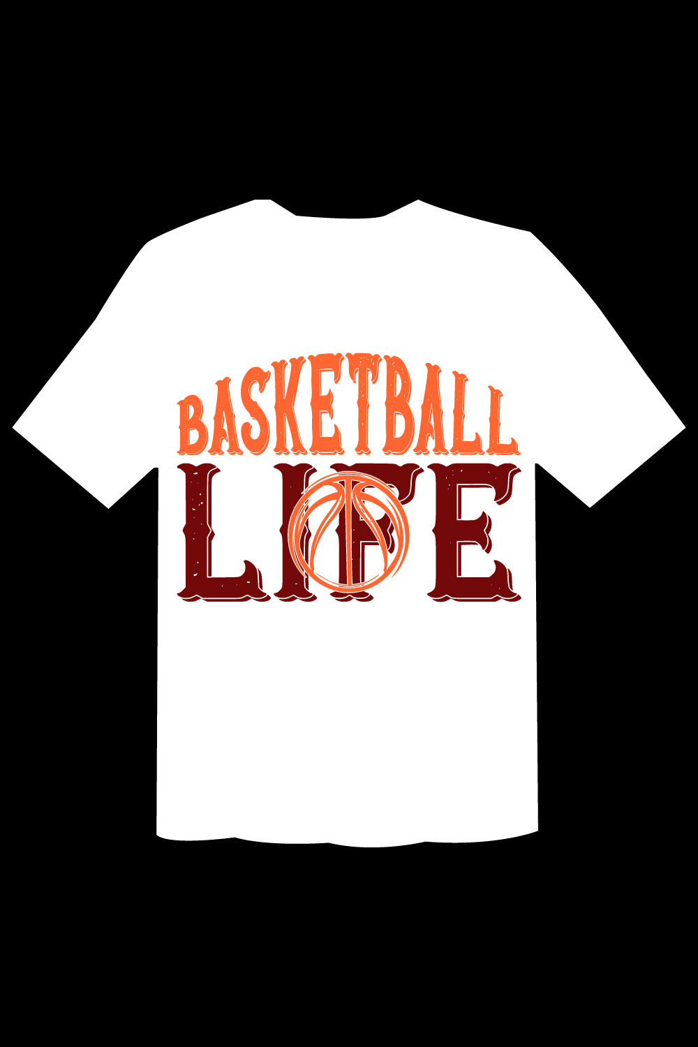 Basketball Life T Shirt pinterest preview image.