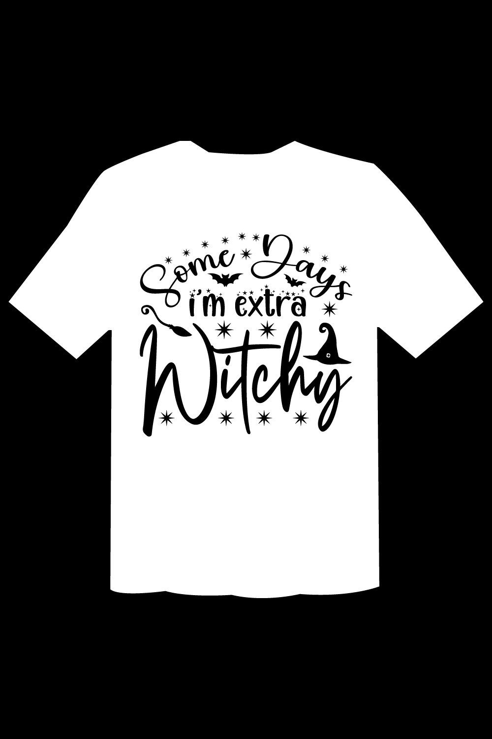 Some Days I’m Extra Witchy T Shirt pinterest preview image.