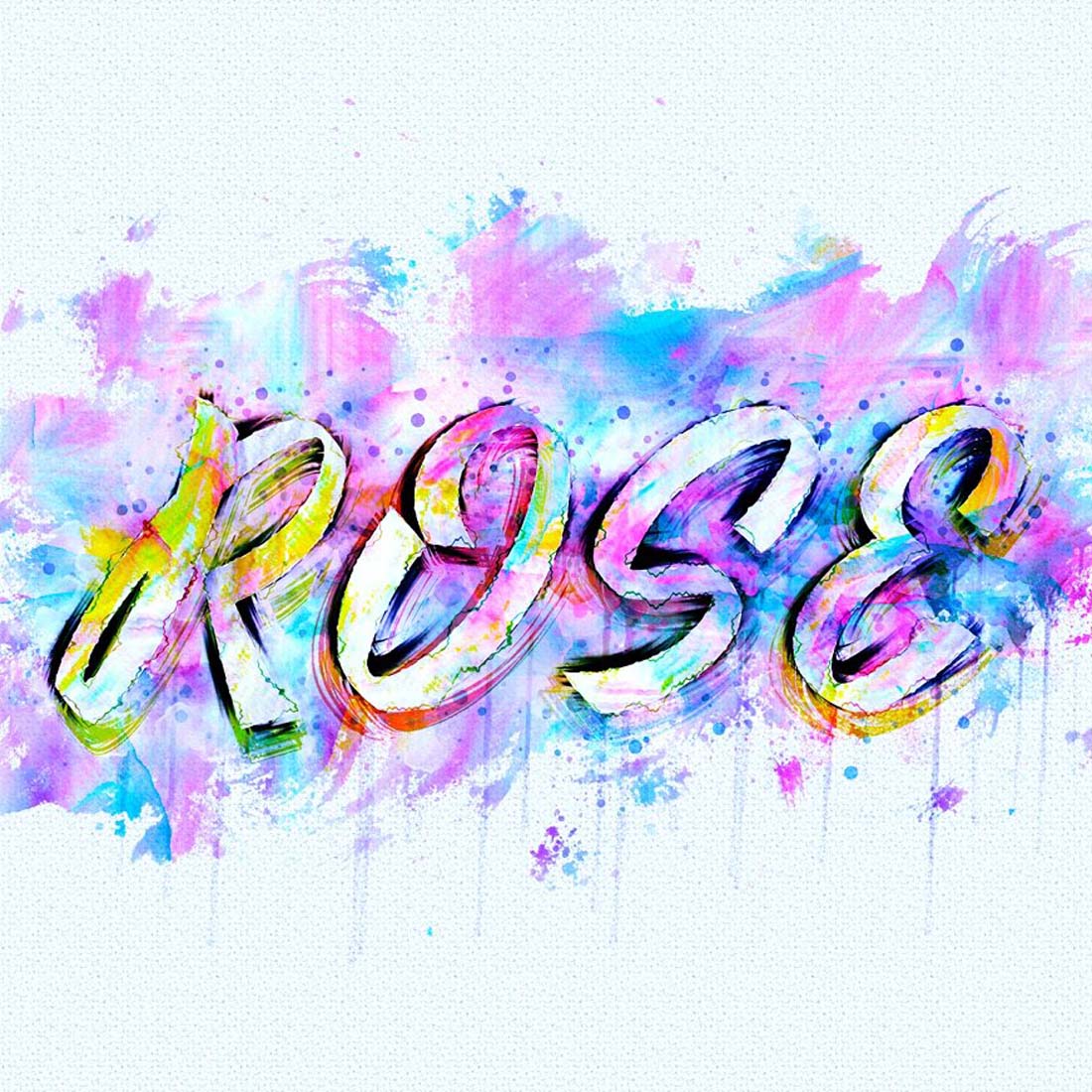 Watercolor Text Paint Plugin preview image.