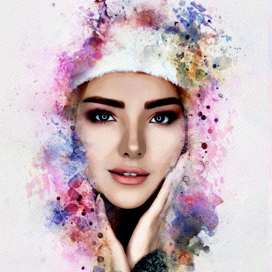 Colorful Watercolor Painting Effect preview image.