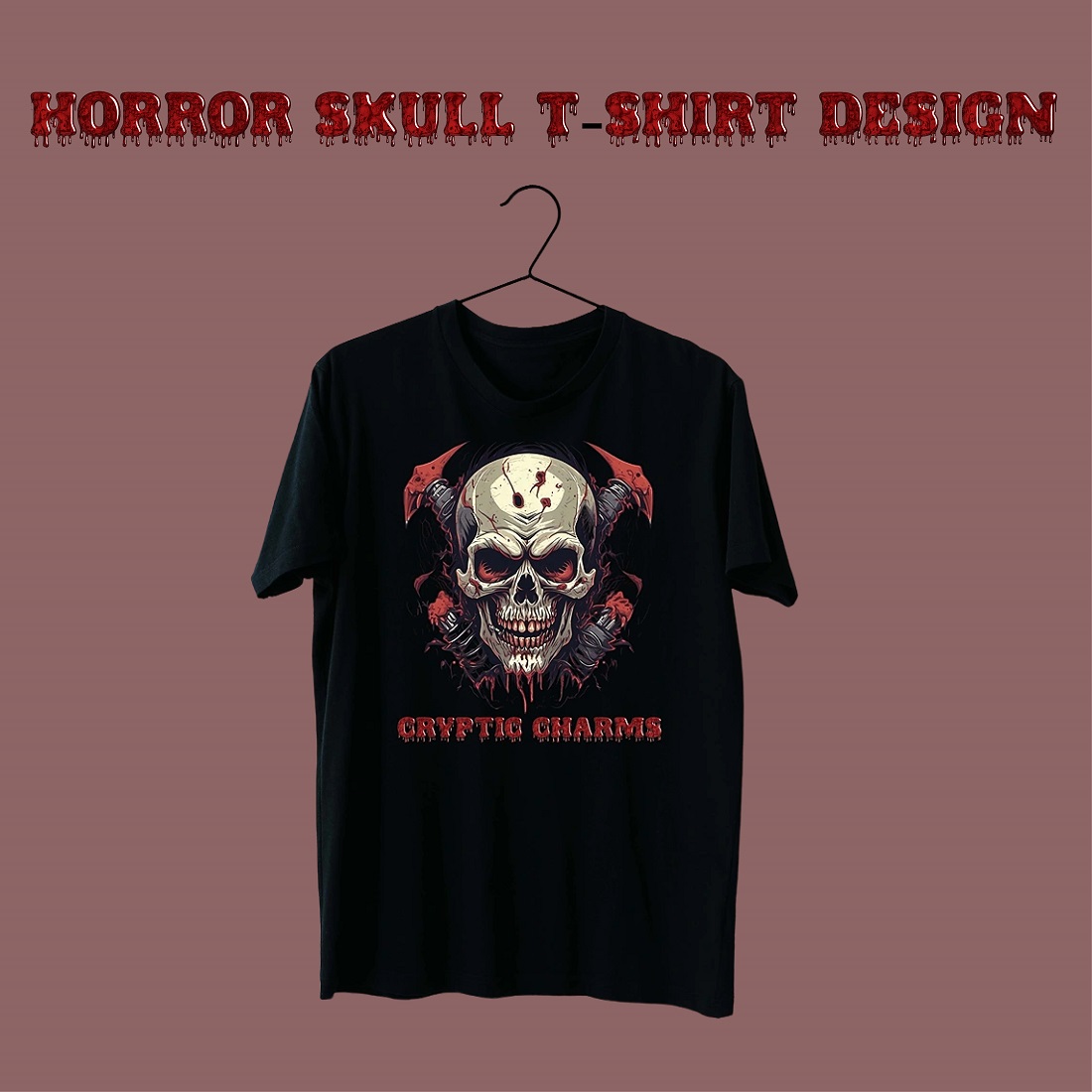 2 HORROR T-SHIRT DESIGNS preview image.