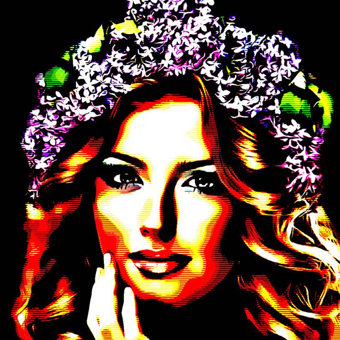 Pop Art Effect Photoshop Action preview image.