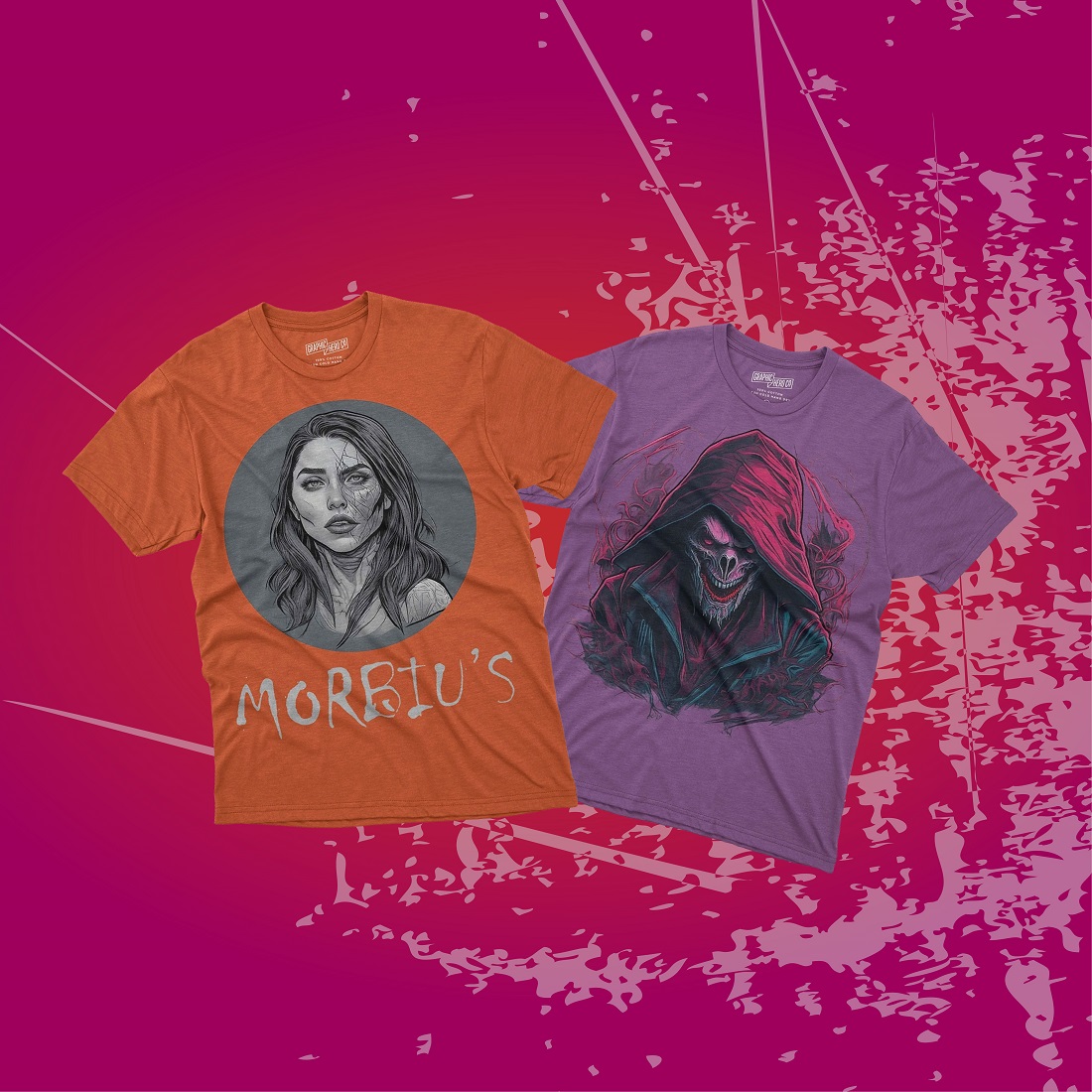 2 horror t-shirt designs morbius preview image.