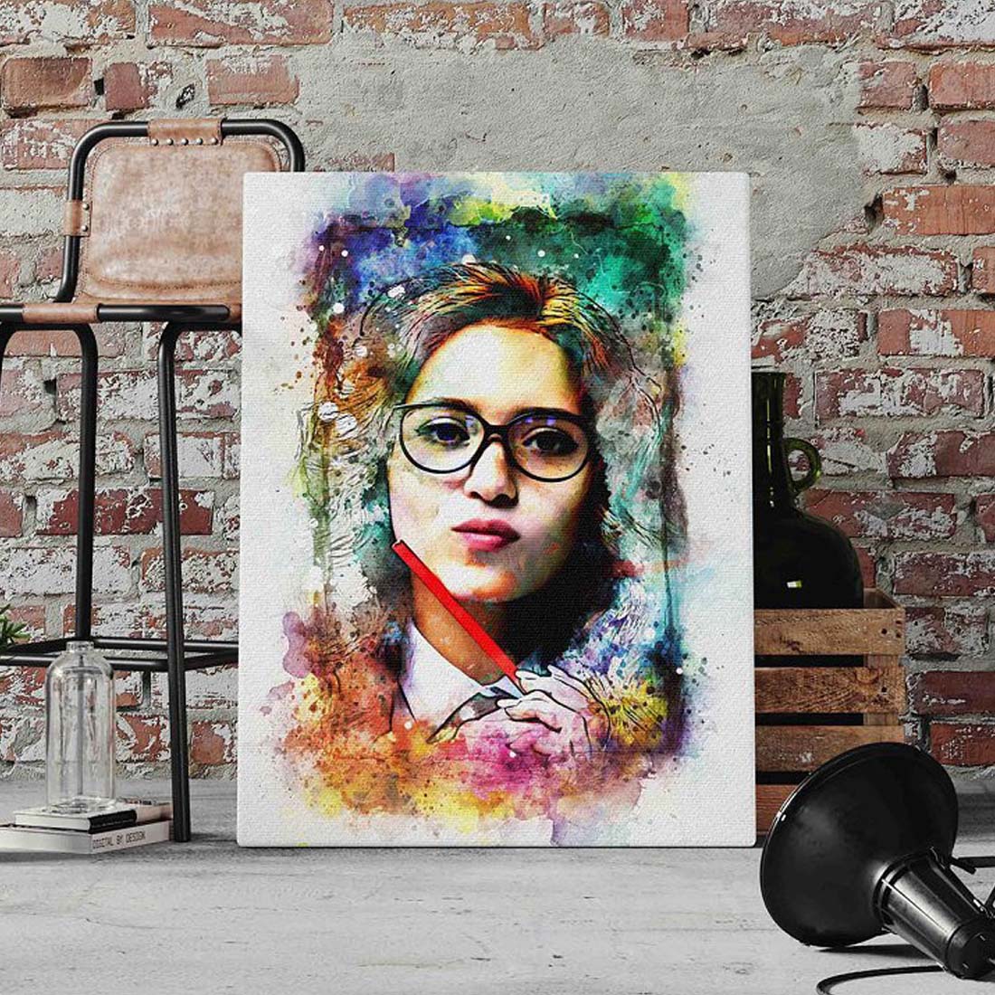 Watercolor Canvas Painting Art preview image.