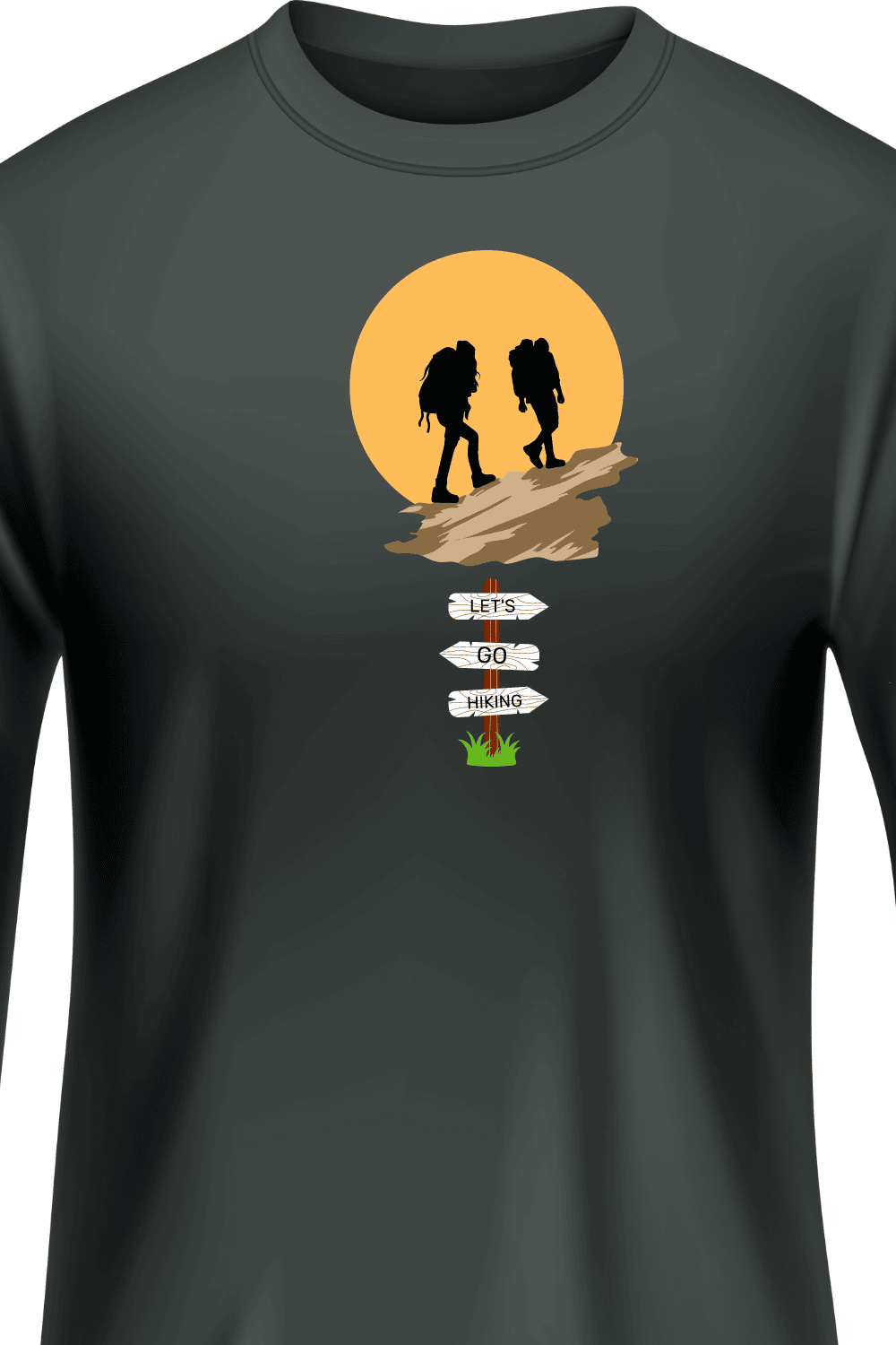 Best Hiking T-Shirt Design pinterest preview image.