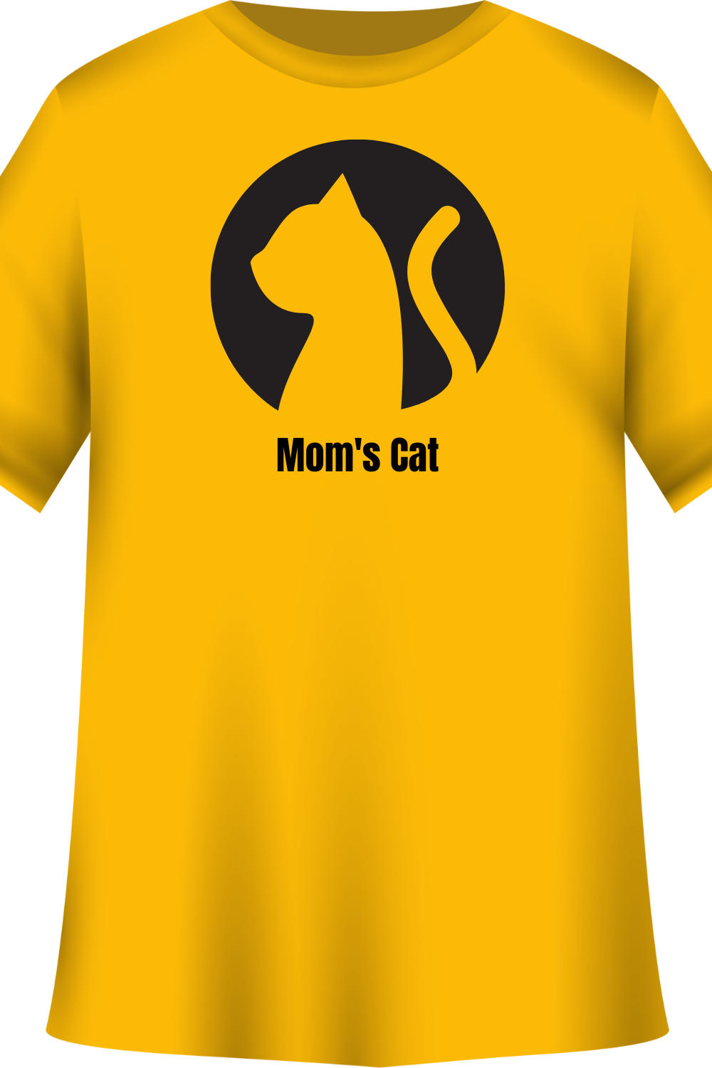 Mom's Cat T-Shirt design pinterest preview image.