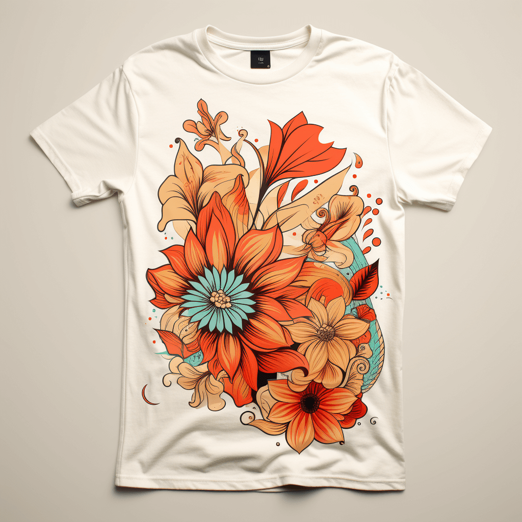 uswa vector illustration flowers print on white t shirt a40b87e2 4802 4c29 9569 860bf14f0f54 160