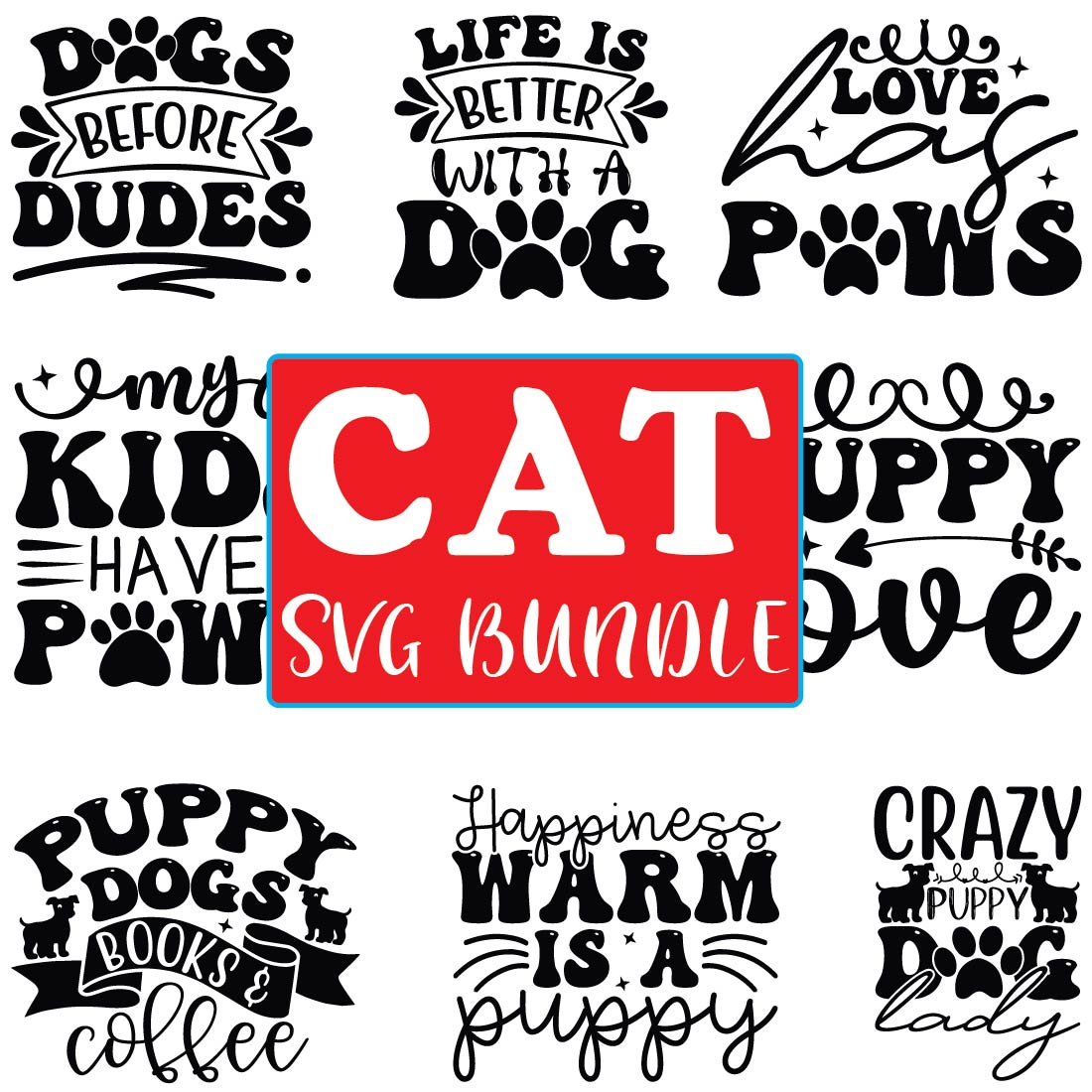 Cat SVG Bundle preview image.