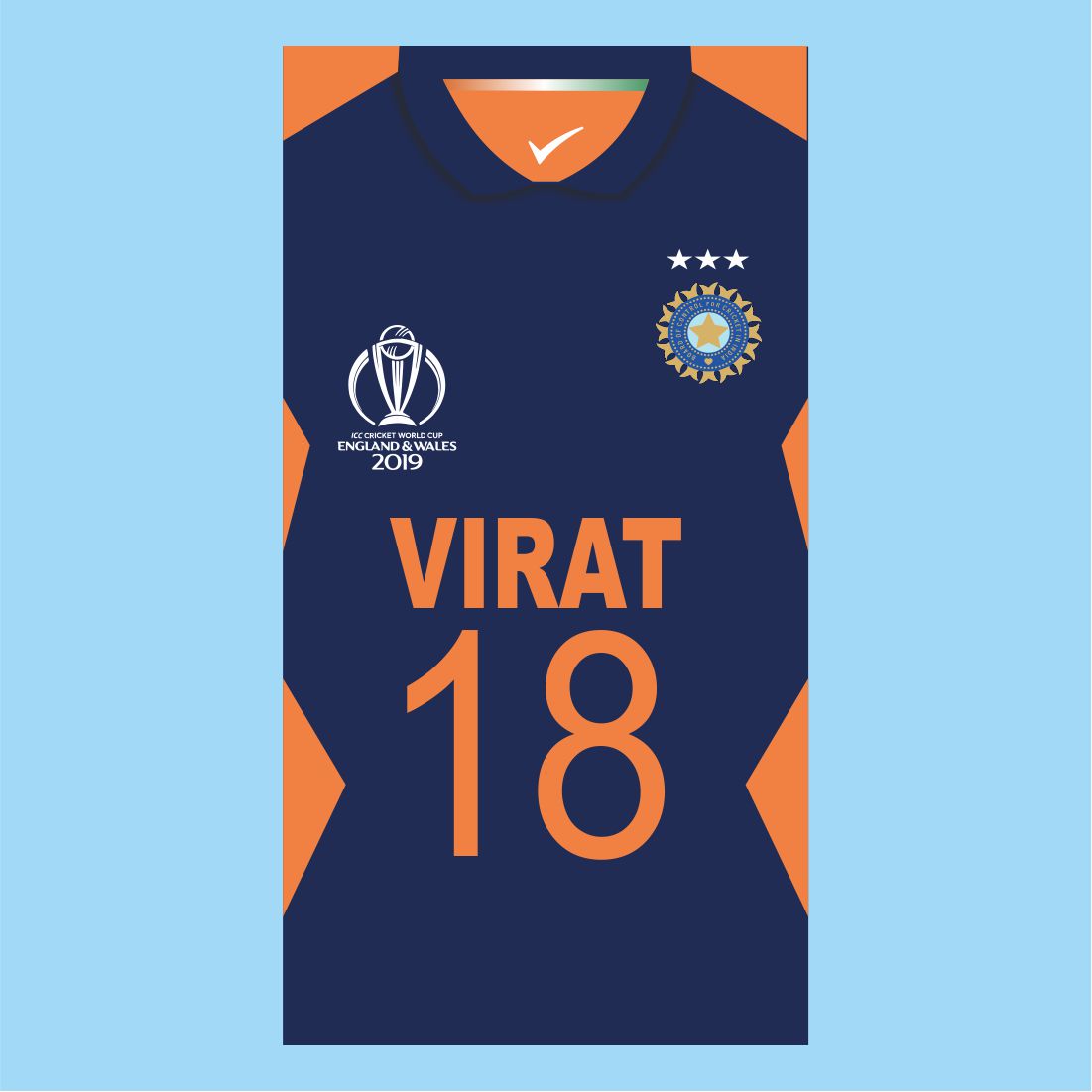 INIDAN CRICKET TEAM JERSEY MOBILE COVER DESIGN FOR ALL BRAND OF MOBILE EASY TO EDIT preview image.