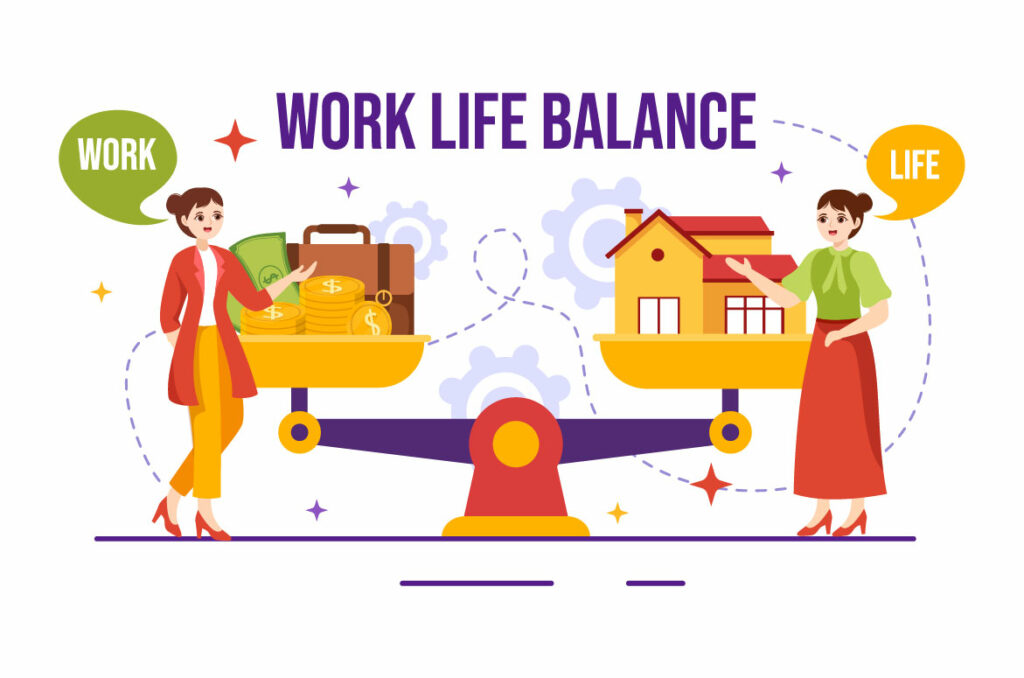 14 Work Life Balance Illustration - MasterBundles