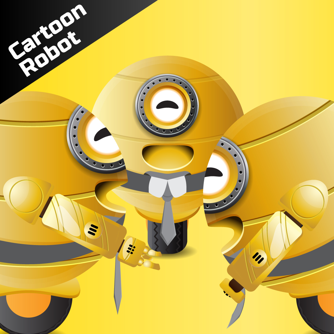 funny cartoon robots cover image.