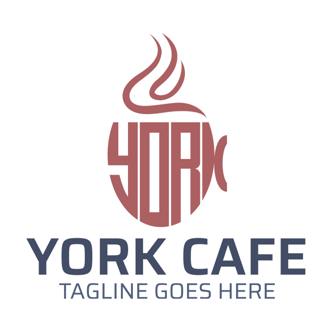 York Cafe Logo Design Template cover image.