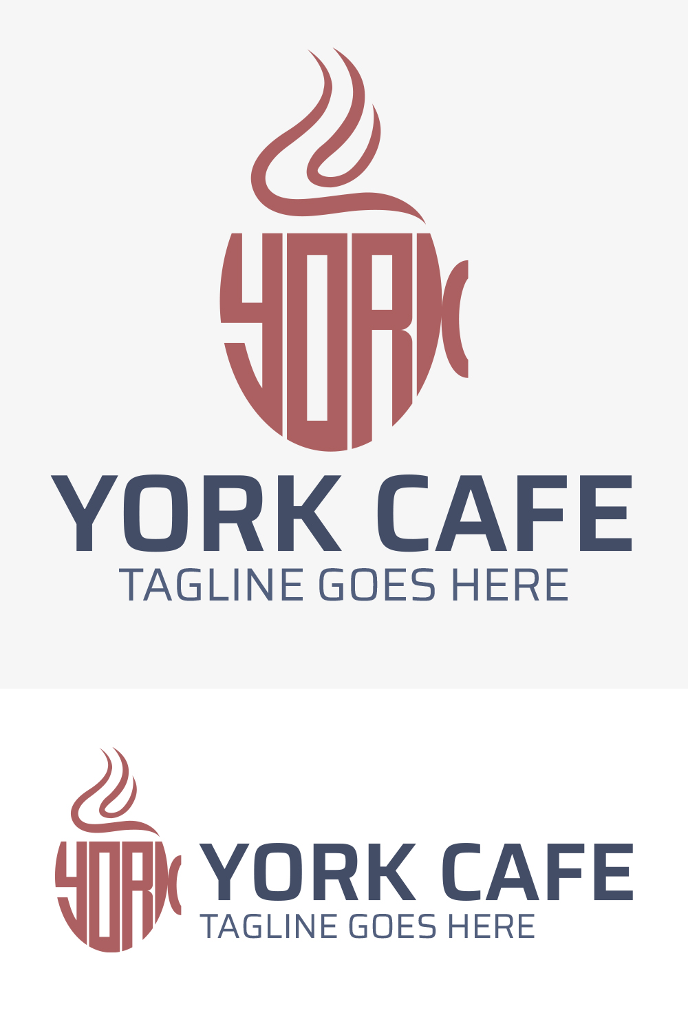 York Cafe Logo Design Template pinterest preview image.