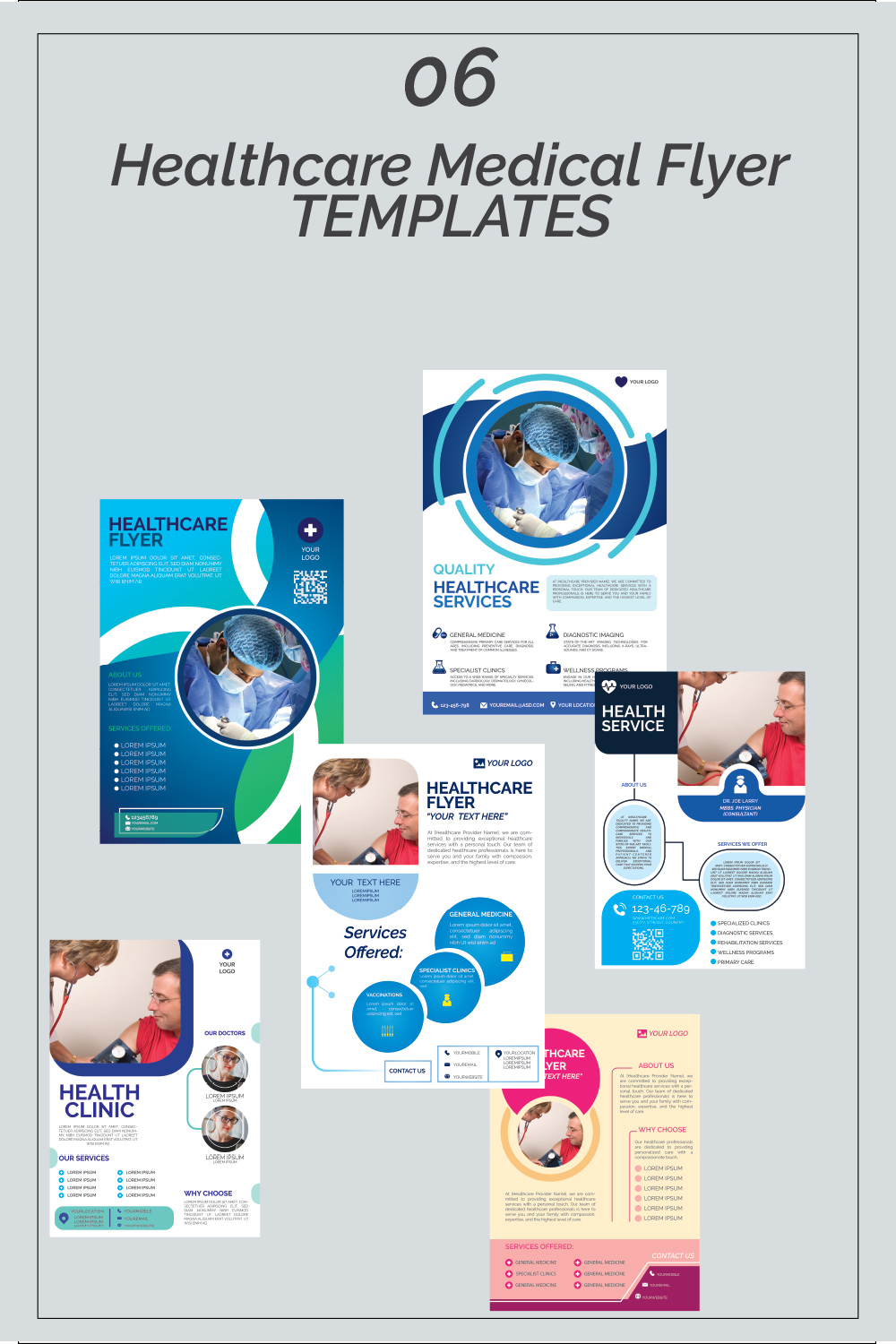 Healthcare medical flyer templates pinterest preview image.