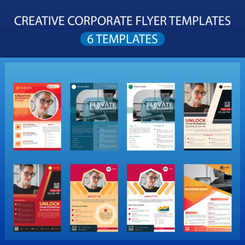 Creative corporate Flyer Templates cover image.