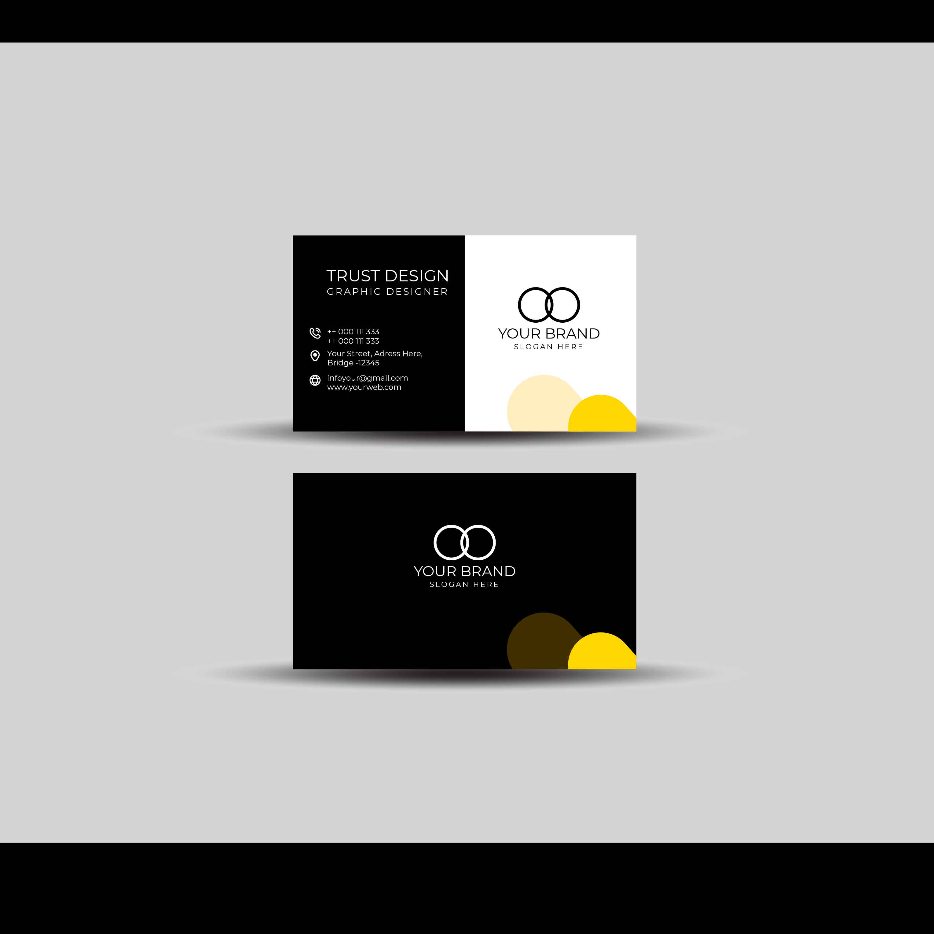 Corporate Business' Card Template Design preview image.