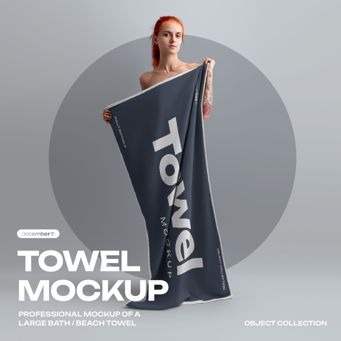 6 Mockup of a Large Bath / Beach Towel Vol2 cover image.