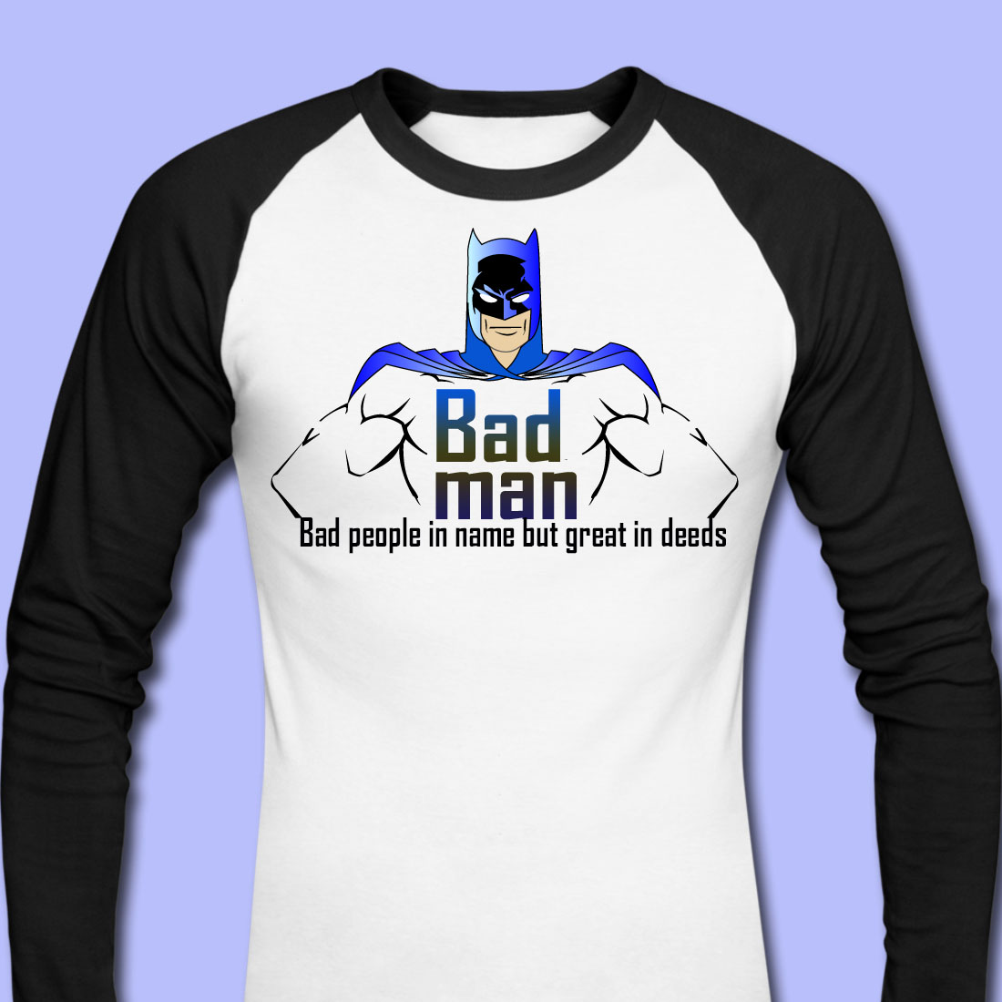 Bedman t-shirt design preview image.