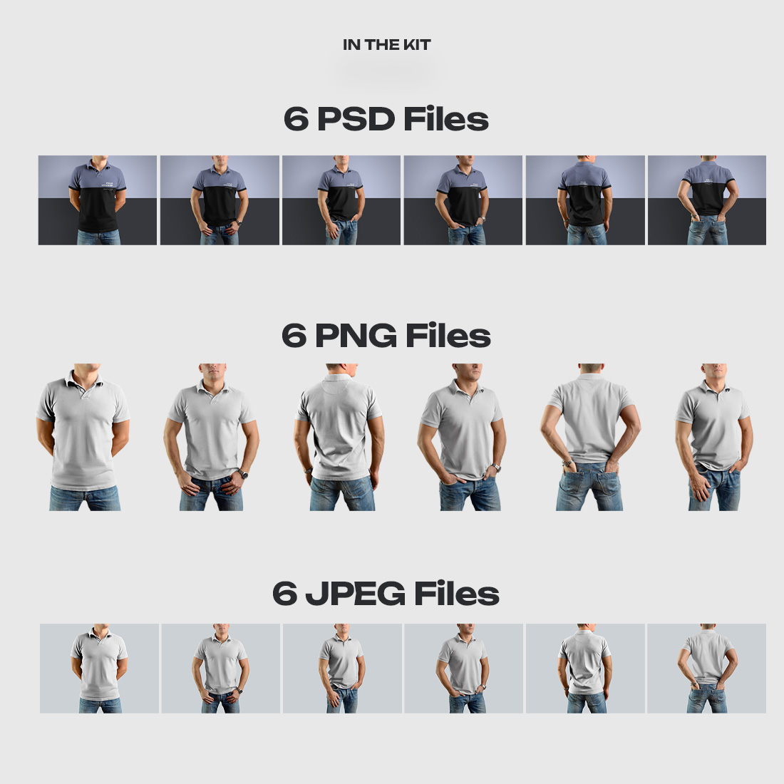 6 Mockups Polo Shirt preview image.