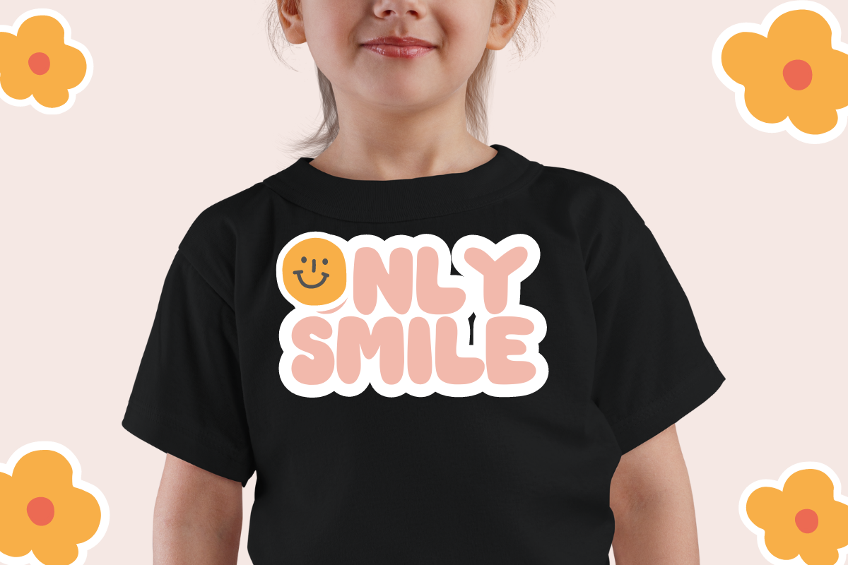 05 preview smile kinds cute playfull font branding t shirt children quotes 295