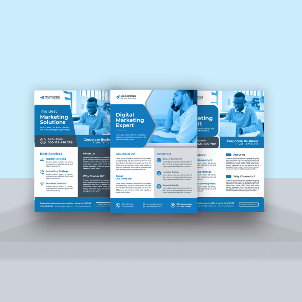Digital marketing flyer template designs - MasterBundles