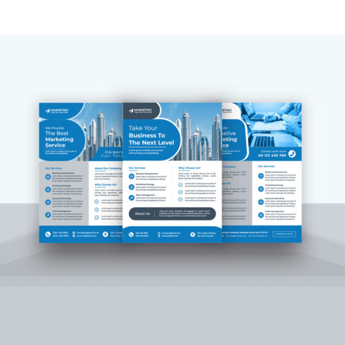 Corporate business flyer templates cover image.