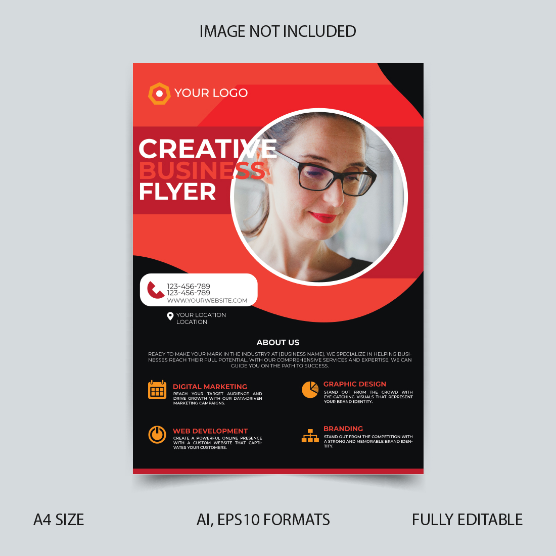 Creative corporate Flyer Templates preview image.