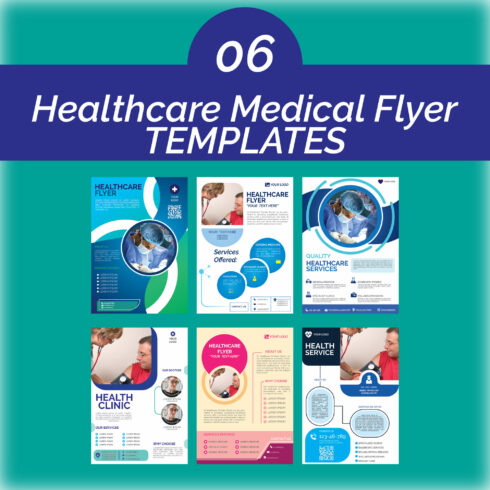Healthcare medical flyer templates cover image.