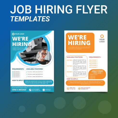 Job hiring flyer templates cover image.