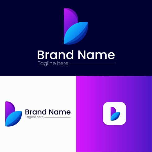 B Bold Modern Letter Logo Design cover image.