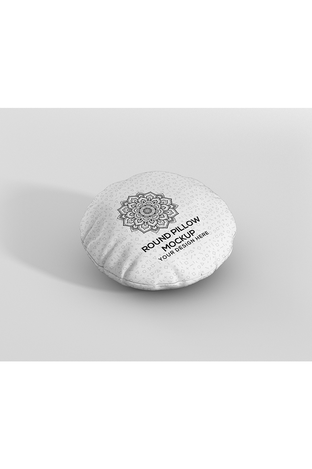Round Pillow Mockup pinterest preview image.
