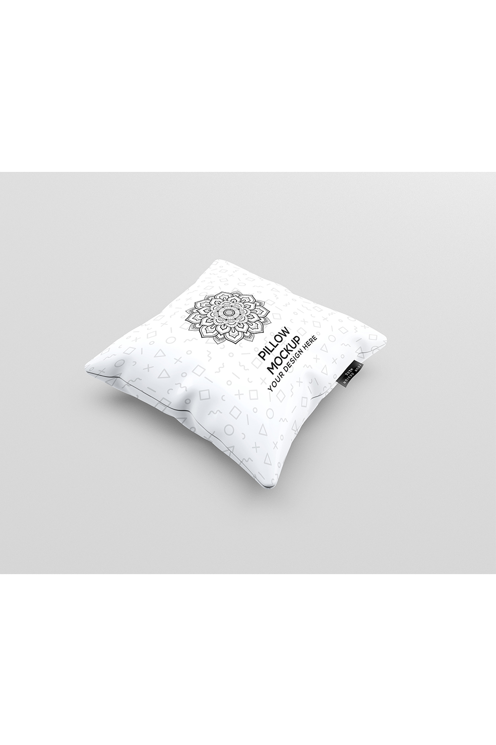 Square Pillow Mockup pinterest preview image.