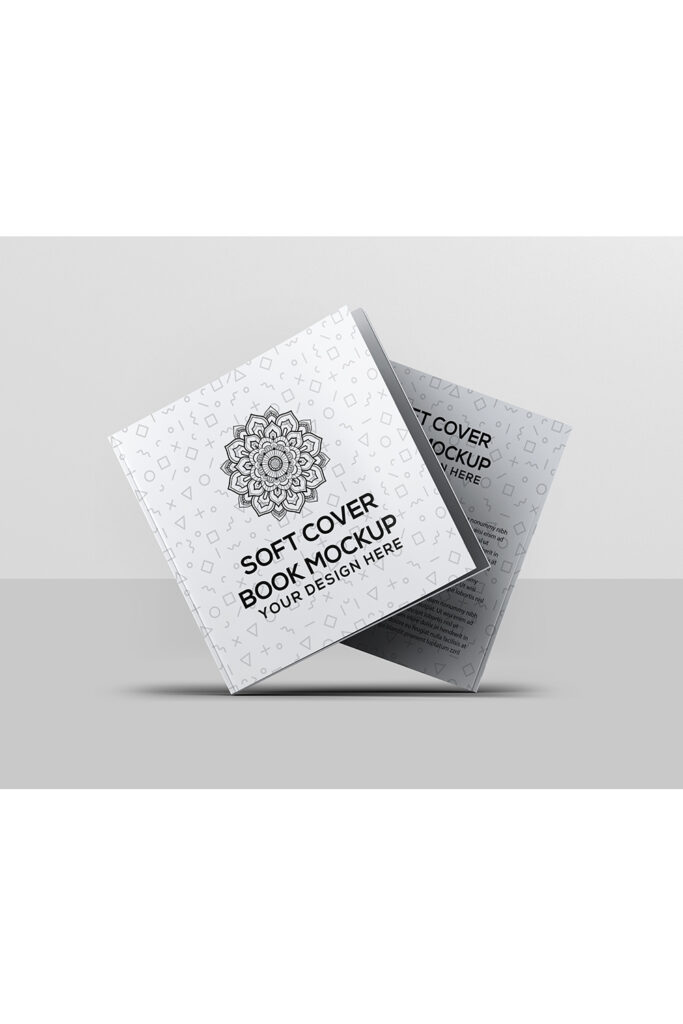 Soft Cover Square Book Mockup - MasterBundles