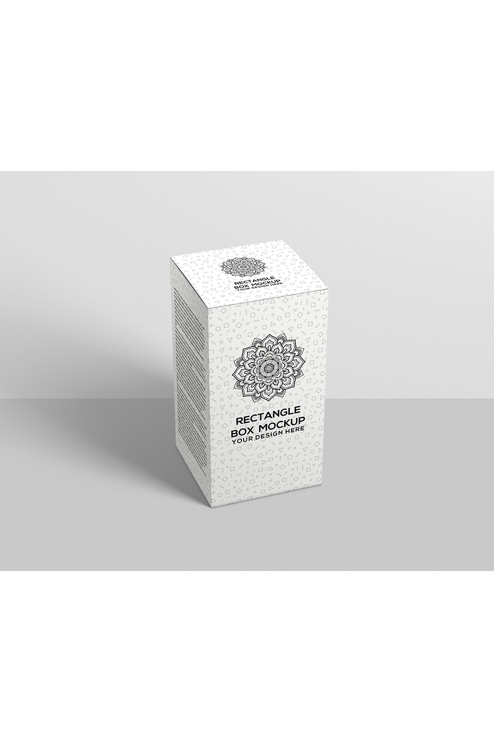 Rectangle Packaging Box Mockup pinterest preview image.
