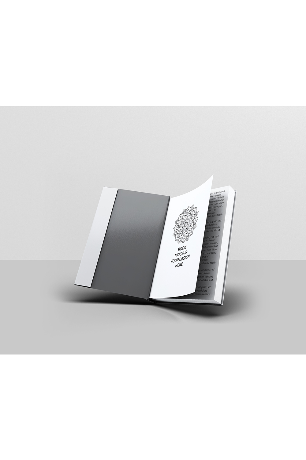Hard Cover Book Mockup pinterest preview image.