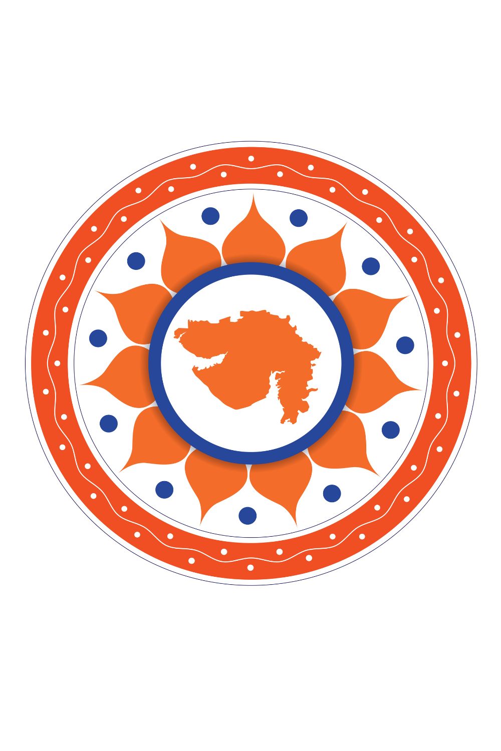 Mandala Art Design With Map Logo pinterest preview image.