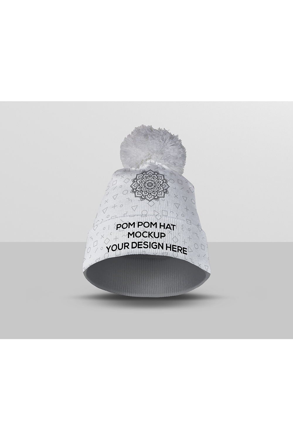 Pom Pom Hat Mockup pinterest preview image.