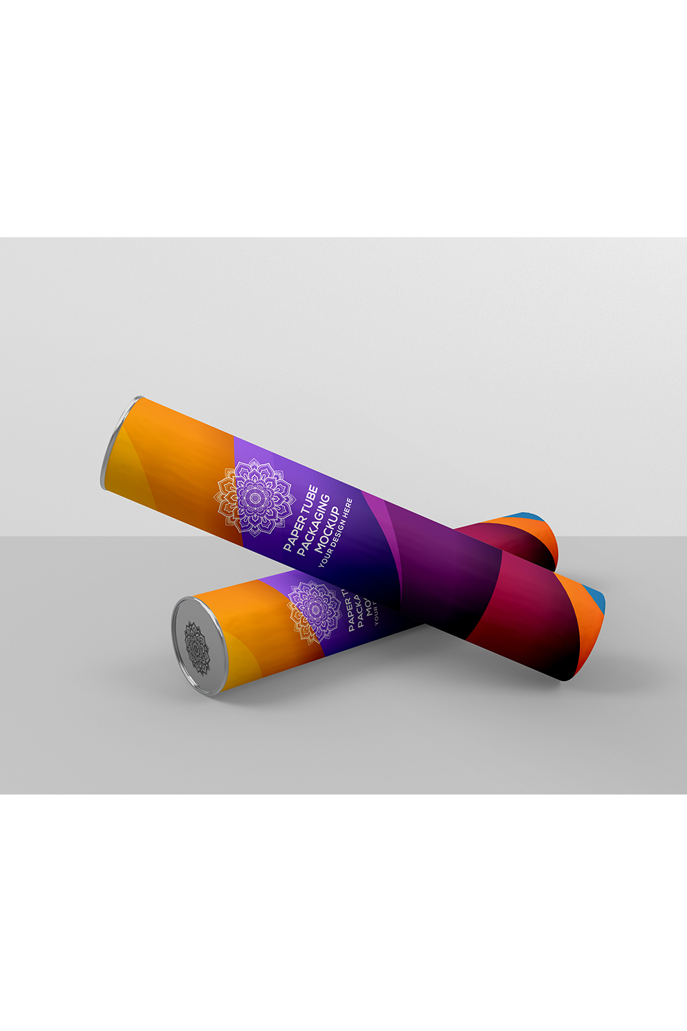 Paper Tube Packaging Mock-Up pinterest preview image.