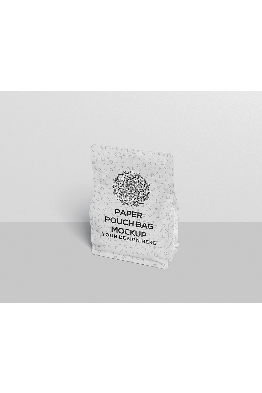 Top Sealed Paper Pouch Bag Mockup pinterest preview image.