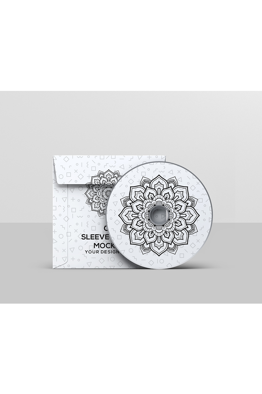 CD Sleeve Cover Mockup pinterest preview image.