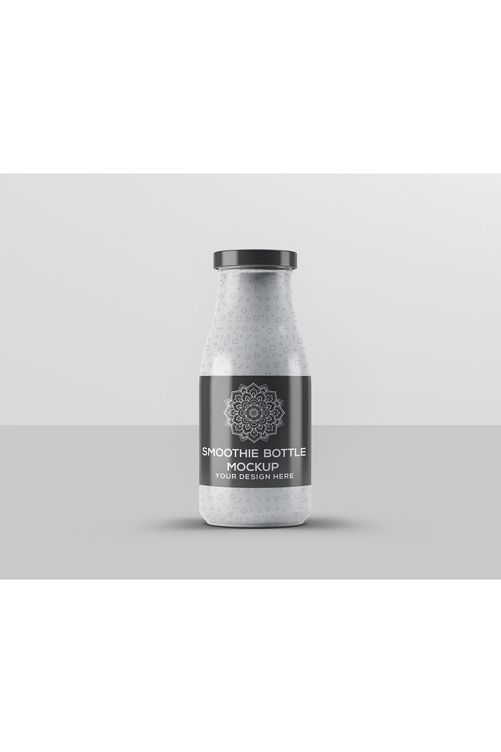 Smoothie Glass Bottle Mock-Up pinterest preview image.