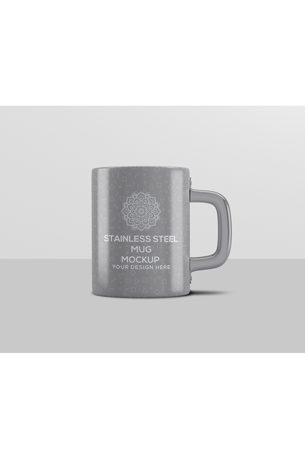 Stainless Steel Mug Mockup pinterest preview image.