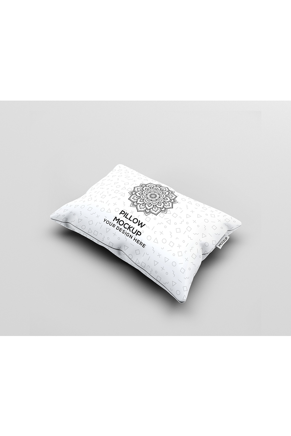 Fabric Pillow Mockup pinterest preview image.