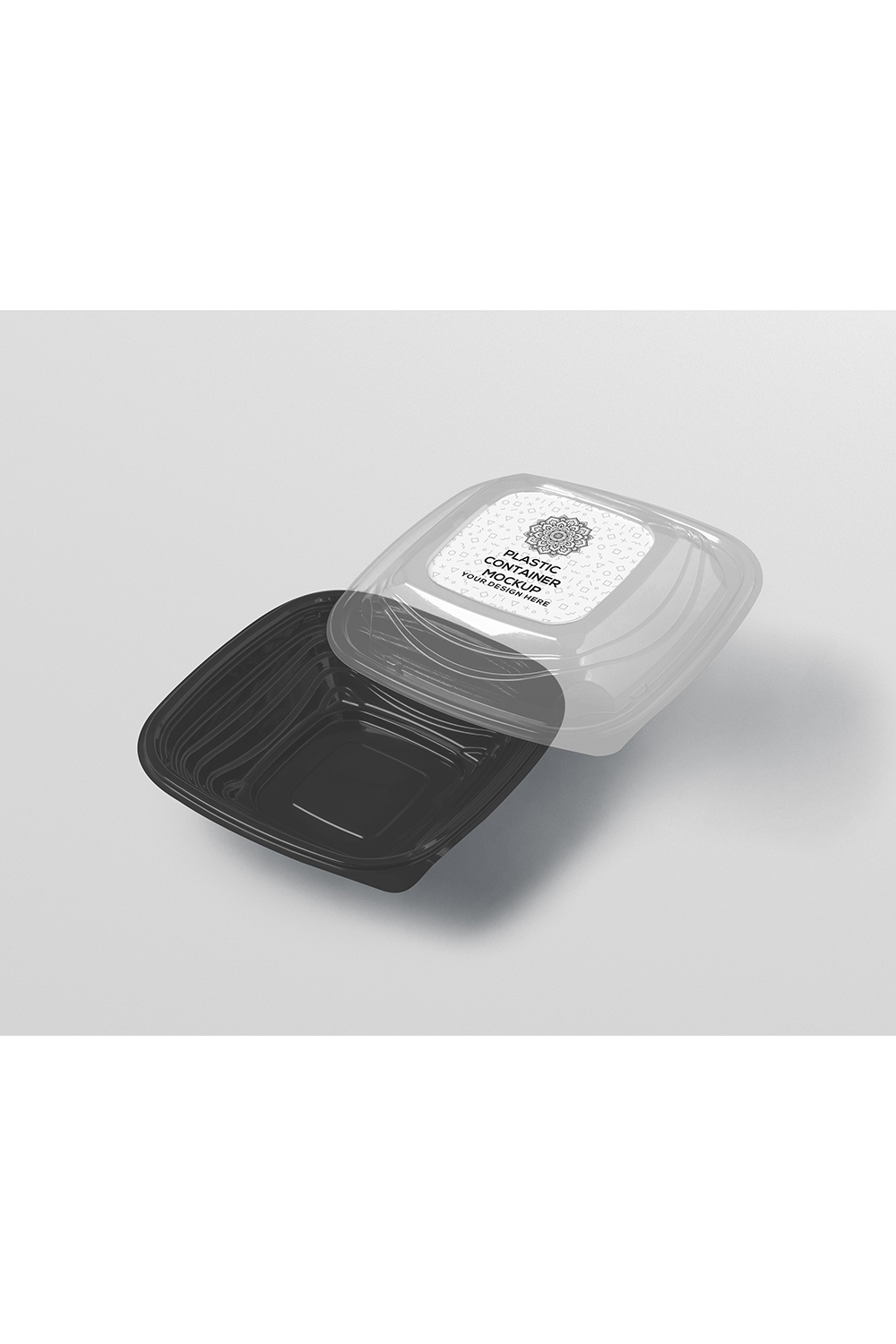 Plastic Takeaway Container Mockup pinterest preview image.