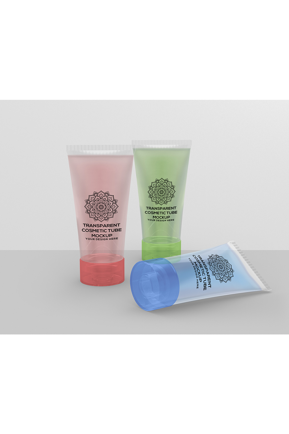 Clear Cosmetic Tube Mockup pinterest preview image.